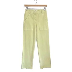 Aritzia Wilfred Free Modern Utility Straight Leg Twill Pant GD Pear Sorbet 0